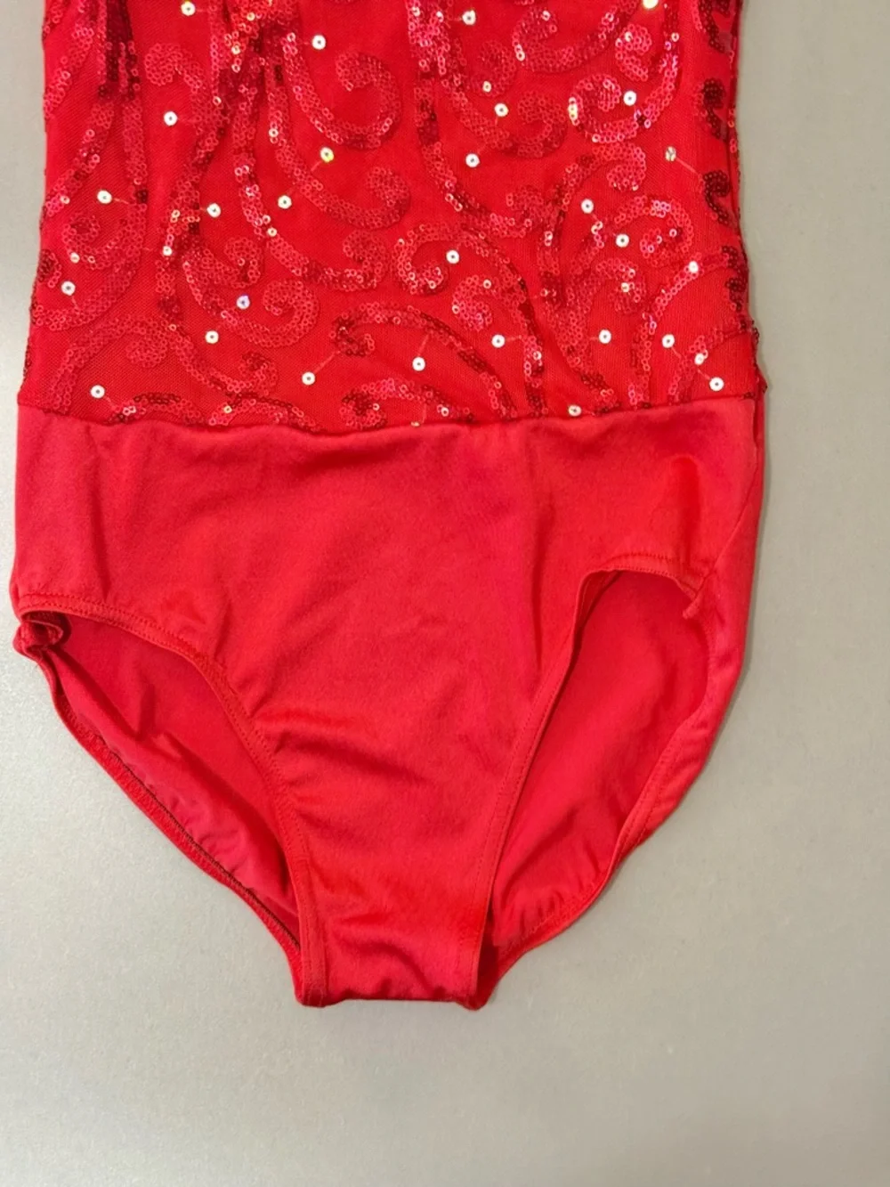 Weissman Child’s Large Red Sequin Fringe Dance Costume - Picture 10 of 13